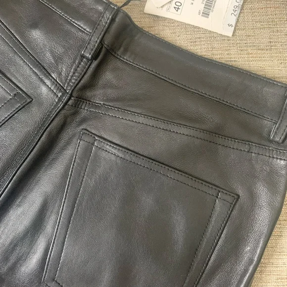💫HP‼️💫 NWT ZARA 100% Sheep Leather Pants in Black - Limited Edition, Size 8 - Picture 7 of 8